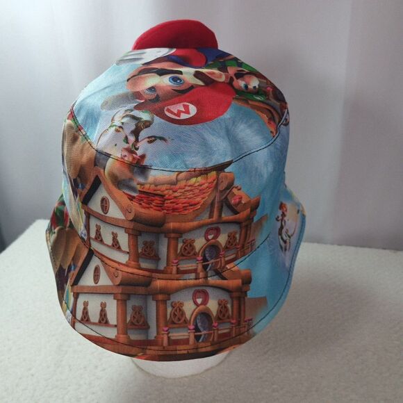 Super Mario Bros Reversible Bucket Hat Youth OSFM Nintendo Mario - Picture 4 of 8